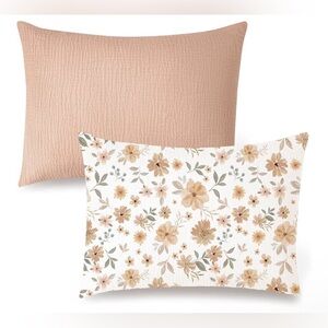 NEW 2 Pack Muslin Toddler Pillowcase 13x18 Pillow 100% Cotton Pillow Case Cover